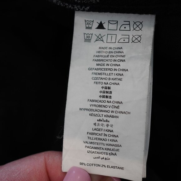 Michael‎ Kors Izzy Cropped Skinny Jeans Black Floral Print Size 6 - Picture 9 of 11